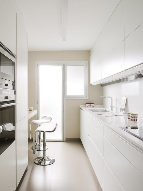 White high-tech kitchen