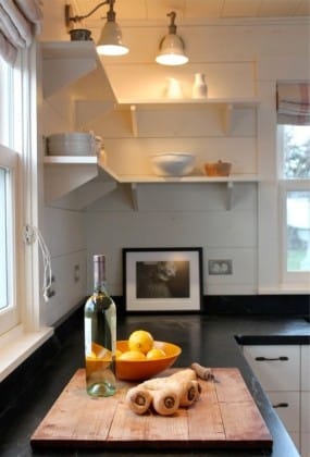 wooden apron in the kitchen