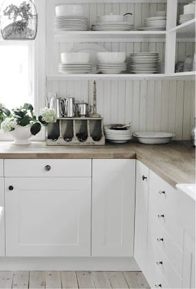 wooden apron in the kitchen