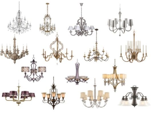 classic models of chandeliers for the kitchen