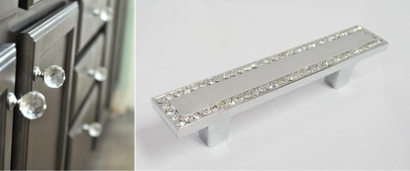 Pha lê Swarovski trên tay cầm cho nhà bếp