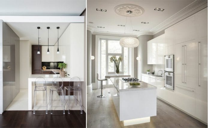 Modern chandelier for the kitchen