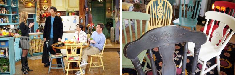 Chaises dans la cuisine de la série télévisée Friends