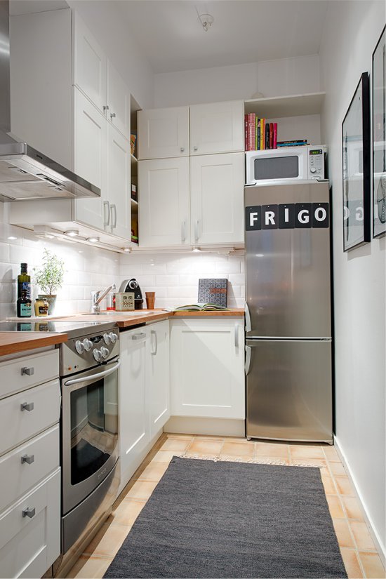 Storage above the refrigerator