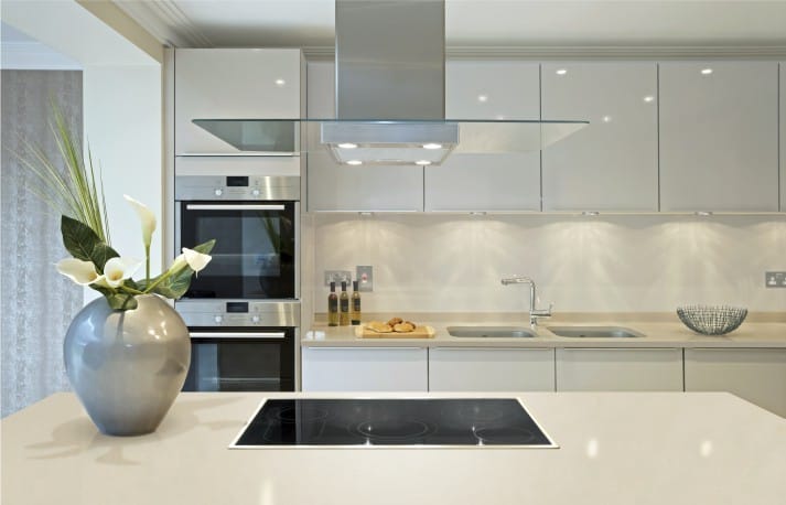 White kitchen in modern style