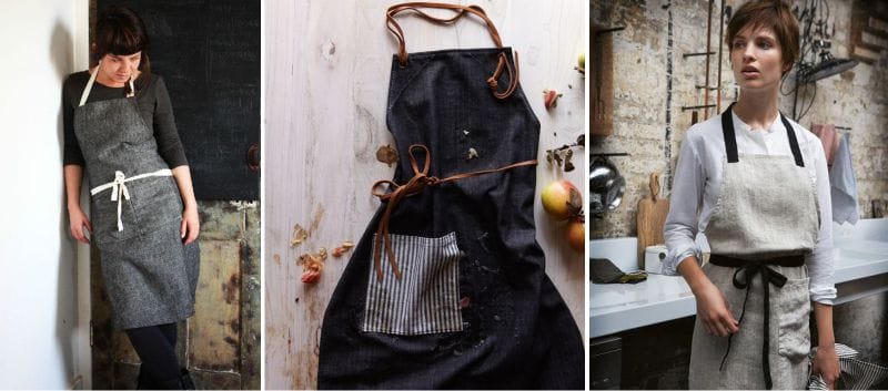 Dark color aprons