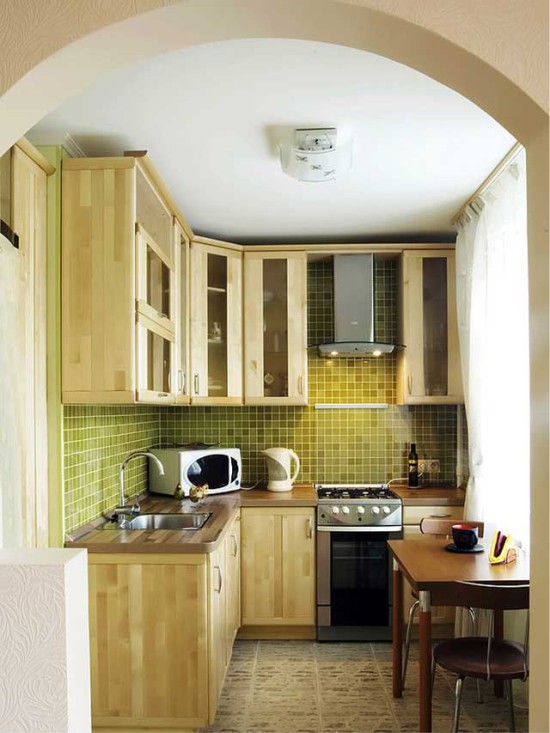 L-shaped small kitchen