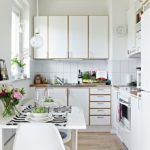 Interior corner kitchen in white