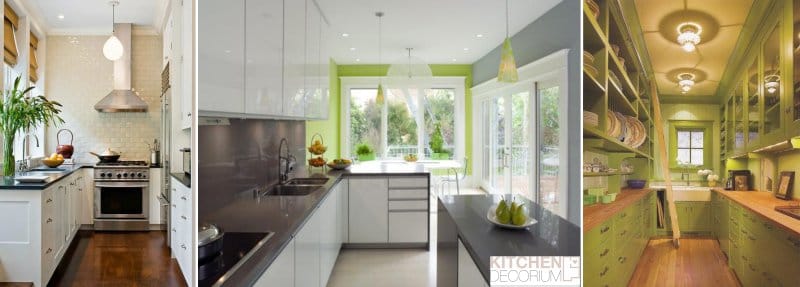 Lighting elongated kitchen