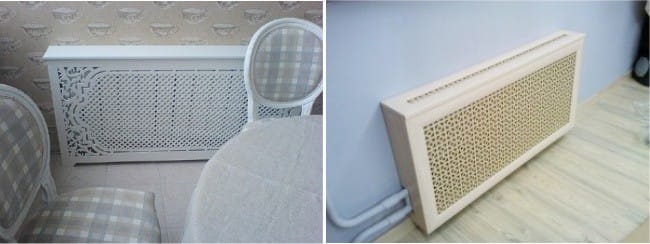 proiectarea ecranelor decorative pentru baterii și radiatoare