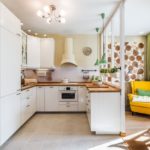 Country style kitchen with massive worktop