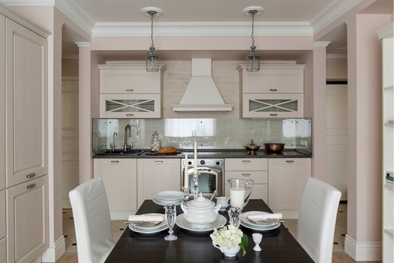 Wardrobe in the living room with integrated fridge