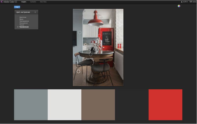 Drawing up the color scheme of the kitchen interior