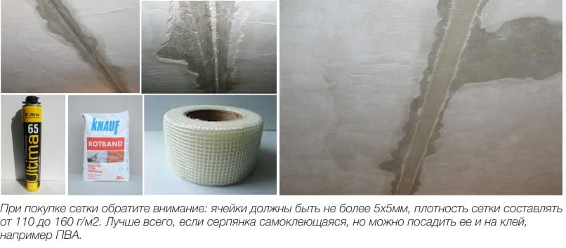 Sealing rust by using foam and serpyanka