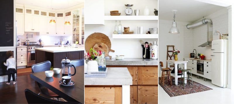 Conception de cuisine avec une île dans le style scandinave