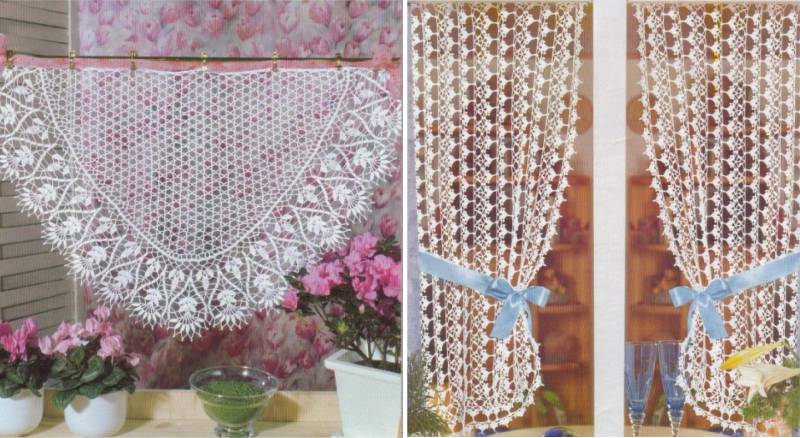 Ideas knitted curtains - loin knitting