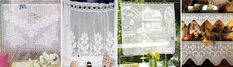 Ideas knitted curtains - loin knitting