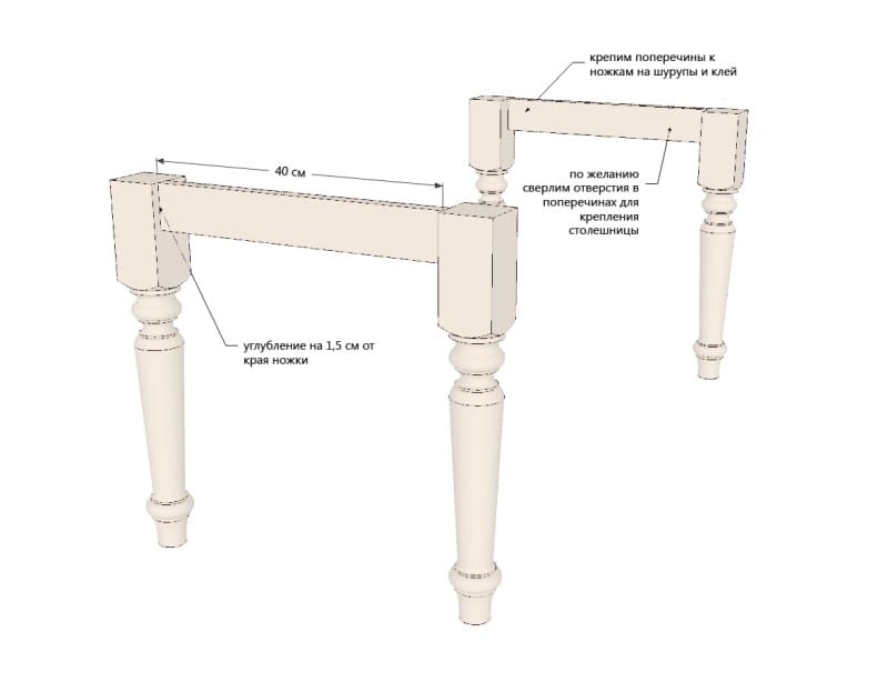 fixation des balustres aux planches transversales courtes