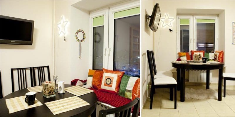 Blinds in the interior of the kitchen