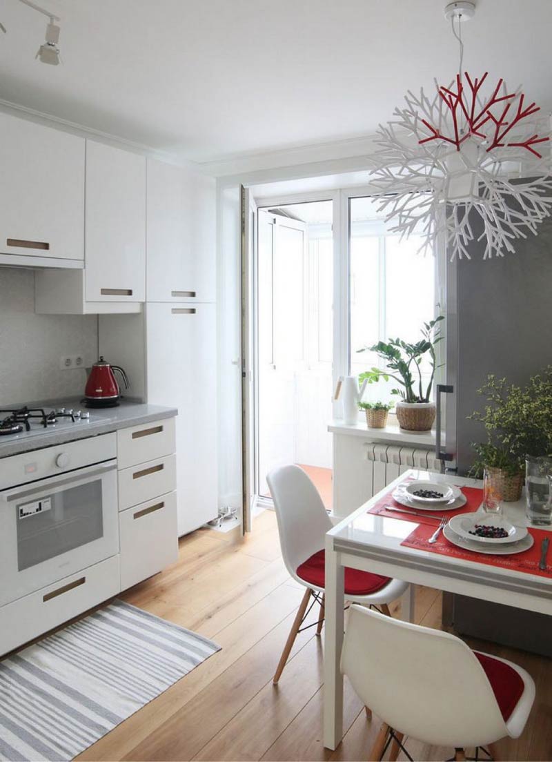 White kitchen with gray worktop