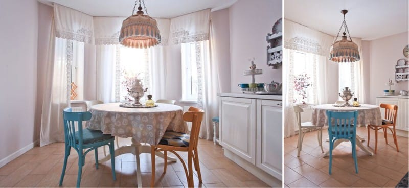 Porcelain stoneware in the interior of the kitchen