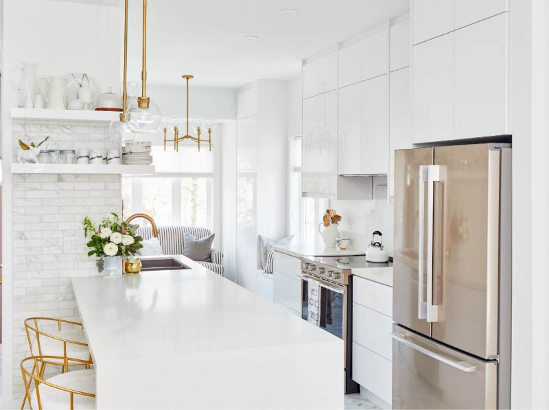 Kitchen with brass details