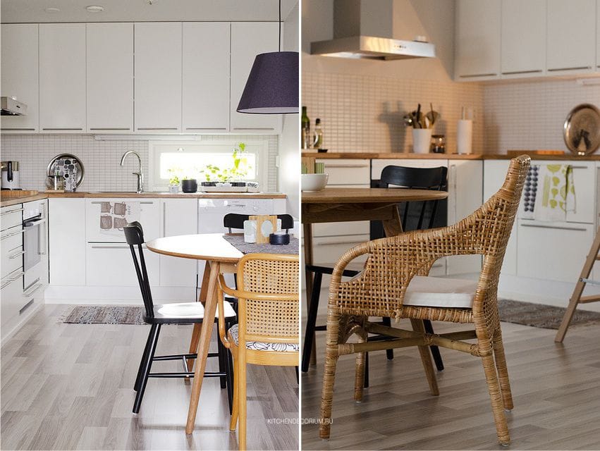 Linoleum in the interior of the kitchen