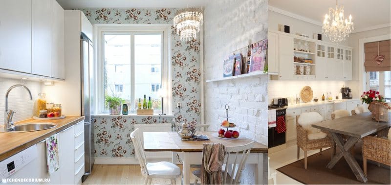 Furniture lighting in the interior of the kitchen