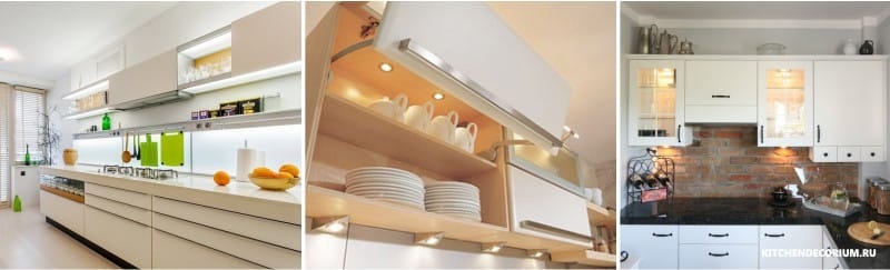 Lights inside the cabinet