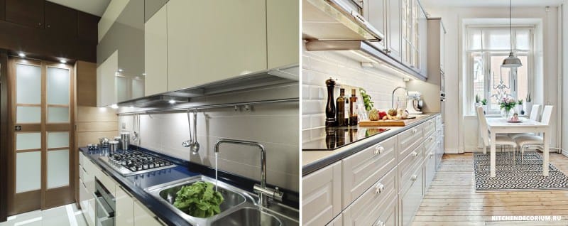 Uniform lighting over the kitchen worktop