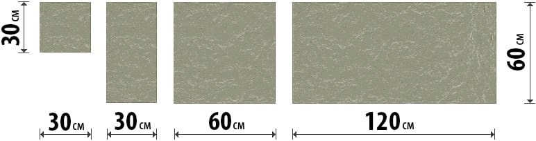 Tailles de carrelages en grès cérame