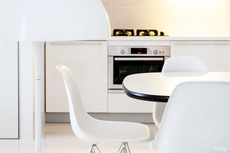 table in minimalist kitchen