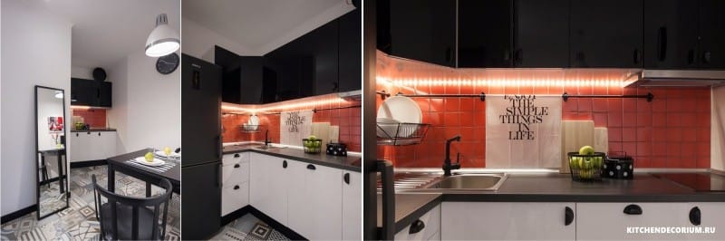 Lampu apron pencahayaan dan kaunter dapur dapur