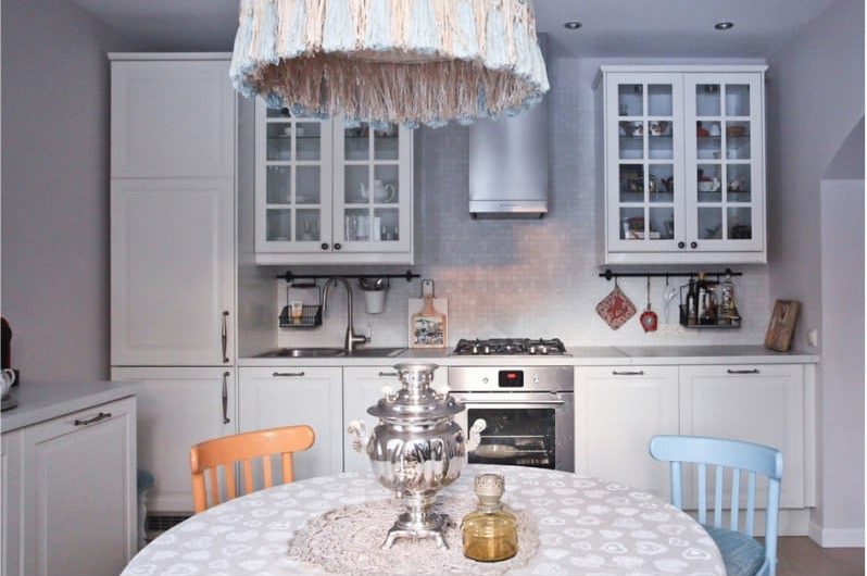 Kitchen stylized as Russian country