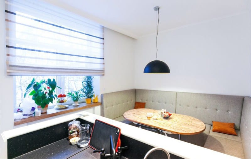 Soft kitchen corner in the interior