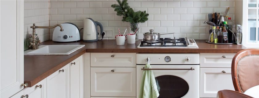 White gas retro style oven