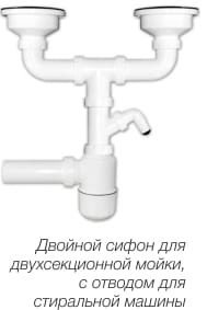 Double siphon for double sink