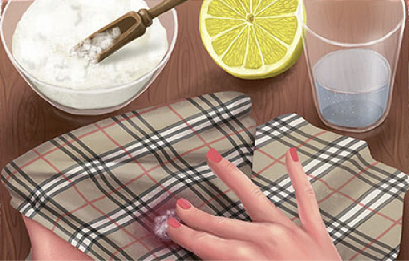 Citric acid against stains