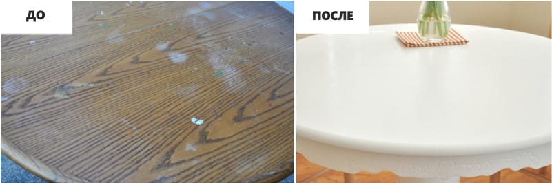 Restoration of the table with their own hands - before and after