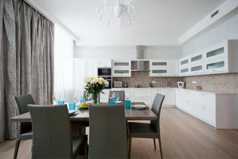 Venetian decorative plaster in the kitchen