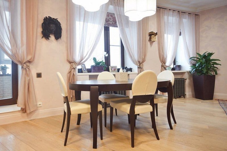 Venetian plaster in the interior of the kitchen