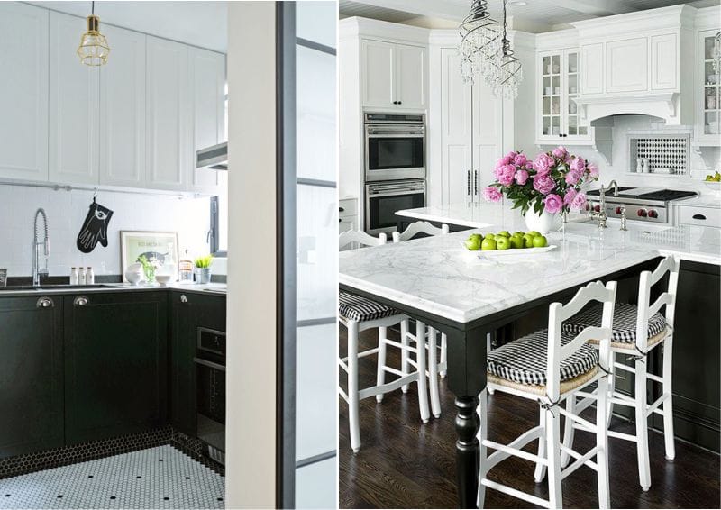 Black and white kitchen