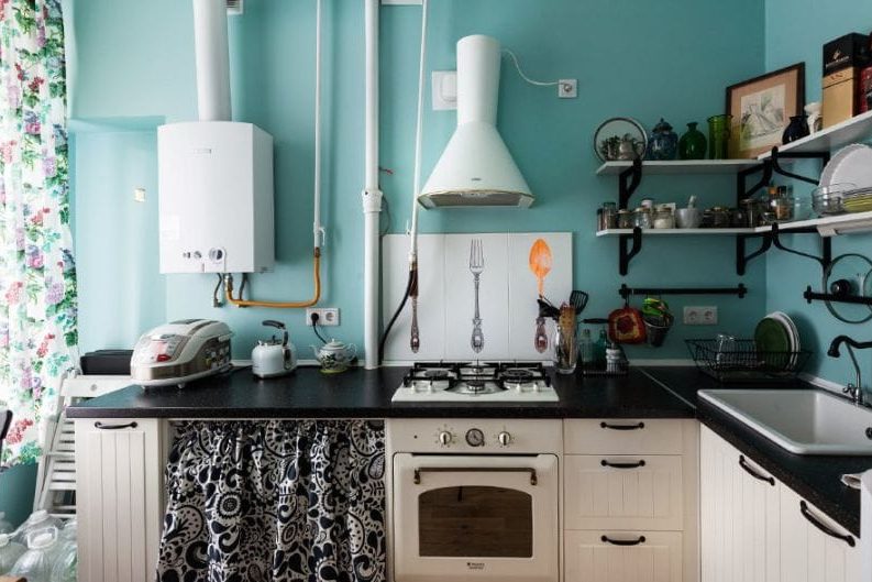 Ikea Faktum Stot's Kitchen in het interieur van de keuken in Provençaalse stijl