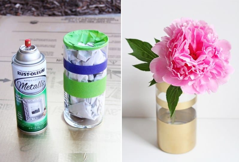 Painting your own flower vases