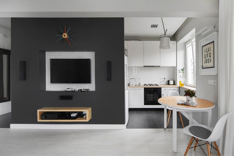 Gray male-style kitchen