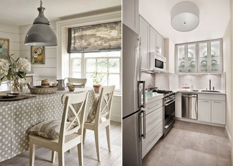 Gray beige kitchen