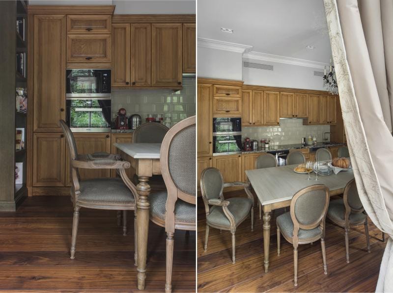 Gray color in the interior of the kitchen