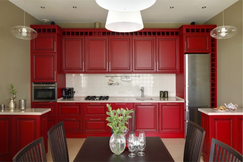 Classic red kitchen