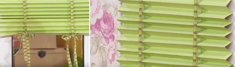 Blinds-Pleated wallpaper with their own hands