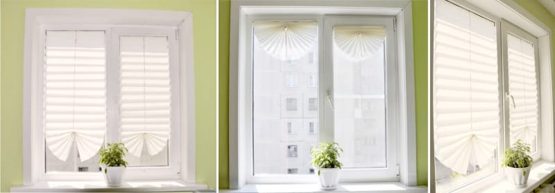 Pleated blinds with their own hands